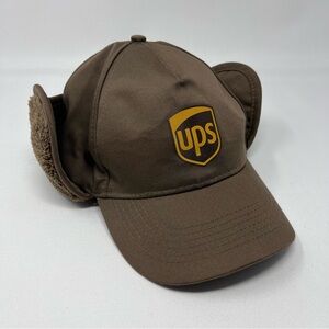 UPS Truck Winter Trapper Cap Hat Flip Up Ear Warmer Sherpa Size XL
